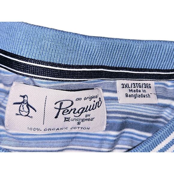 Original Penguin by Munsing Wear Men's striped T-Shirt 100% Cotton 3XL 3TG 3EG - Picture 4 of 7